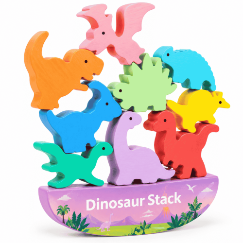 Juego de Balance Equilibrio en Madera – Dinosaurios