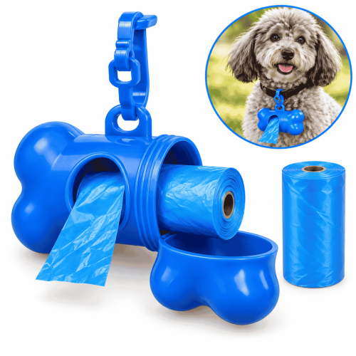Dispensador de bolsas para residuos de mascotas más rollos