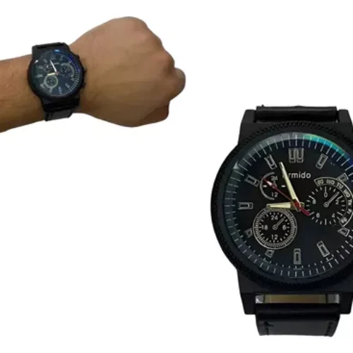 Reloj Pulsera Analógico Esfera Azul Para Hombre