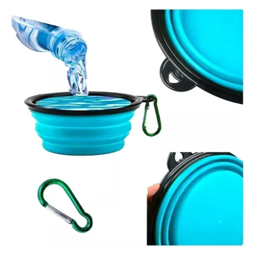 Plato De Silicona Comedero Bebedero Mascotas