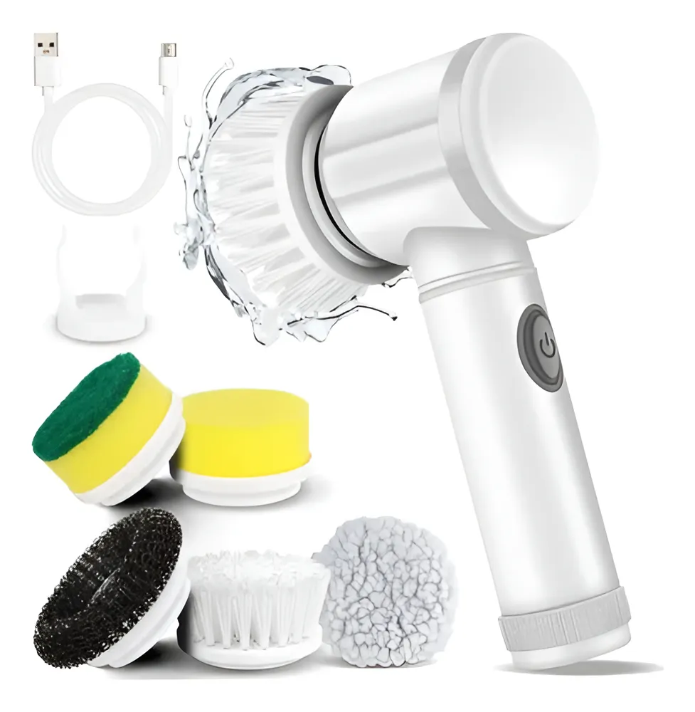 Cepillo Eléctrico Giratorio Magic Brush Limpieza 5 En 1