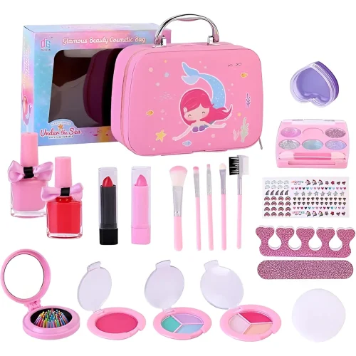 Cartera Con Kit Maquillaje Sirena 20 Pcs