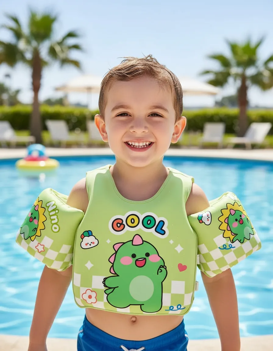 Chaleco Salvavidas Flotador Alitas Para Playa Y Piscina - Imagen 2