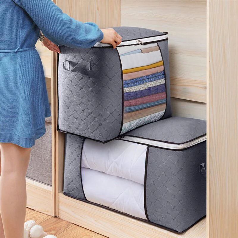 Set X2 Cajas Organizadoras Ropa Almacenamiento Bolsas