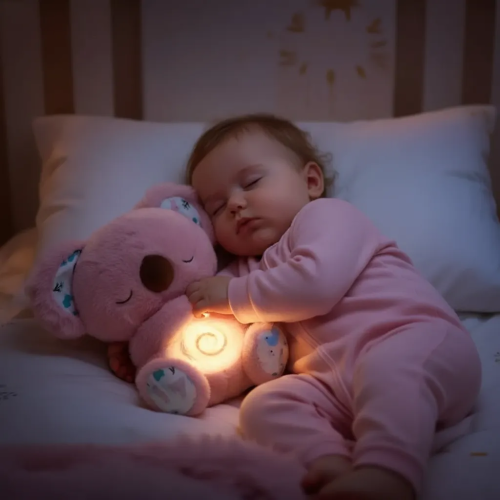 Peluche Koala Calmante Para Bebé Con Luz, Sonido Y Movimiento
