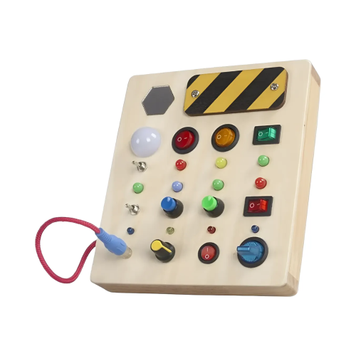 Tablero De Madera Didactico Montessori Interruptores