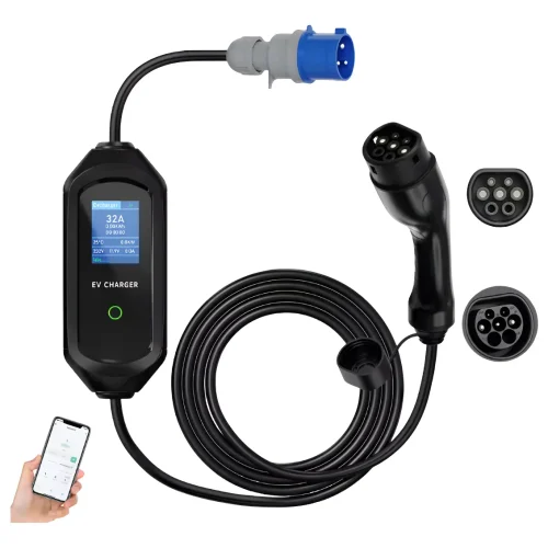 Cargador Para Auto Electrico 7kw Tipo 2 De 32 A Doméstico