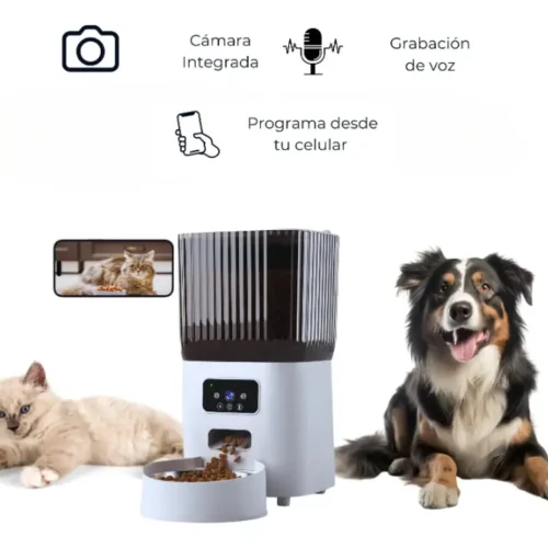 Dispensador Automatico Mascota 6L Cámara Wifi Control App