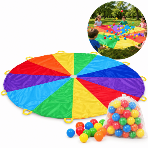Paracaídas Didáctico Tela Multicolor 3.5mt Diametro
