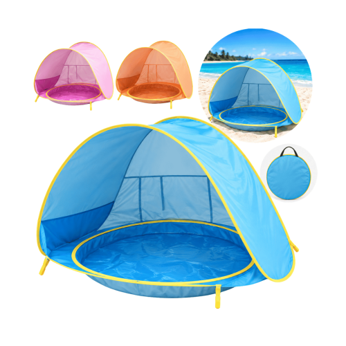Carpa De Playa Con Piscina Para Bebé Y Niños Uv+50