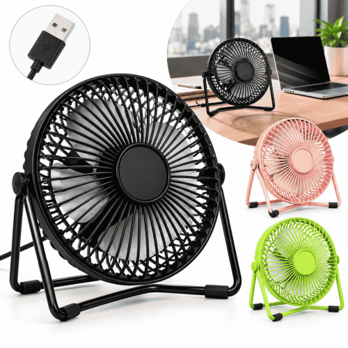 Ventilador Mini Usb De Metal Para Oficina Escritorio