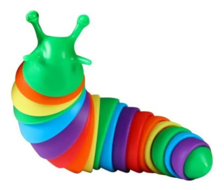 Gusano Sensorial Articulado Juguete Antiestrés Multicolor - Imagen 3