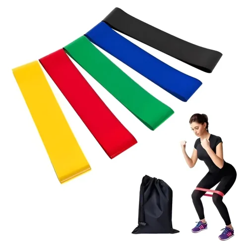 Set Bandas Elásticas x5 Resistencias Circulares + Estuche