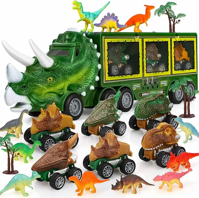 Camión Dinosaurio Transportador Con Vehículos