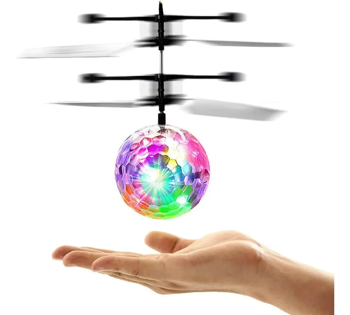 Esfera Bola Voladora Infantil Sensor Luces Led Recargable