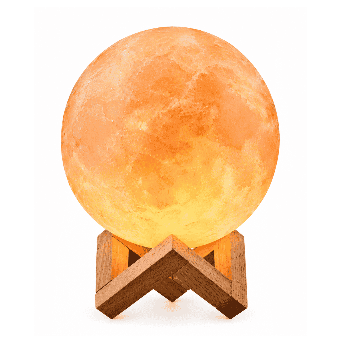 Velador Luz Led Lampara Luna Llena 3d - 20 cm