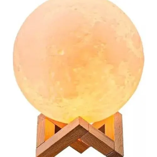 Velador Luz Led Lampara Luna Llena 3d  – 20 cm