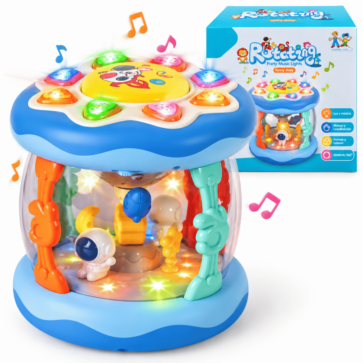 Juguete Musical Proyector Para Bebés Con Luz Y Sonido - Imagen 2