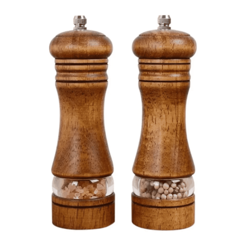 Set X2 Molinillos De Madera Para Sal Y Pimienta