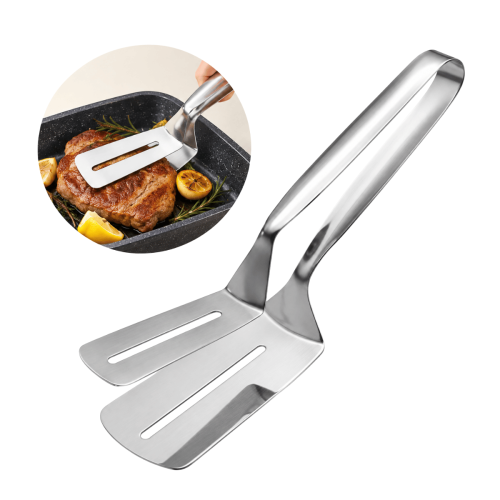 Pinza Espátula 2 En 1 Acero Inoxidable Para Cocina