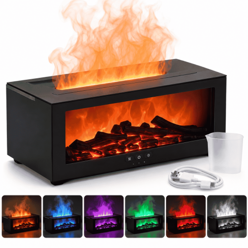 Difusor Humidificador Eléctrico Efecto Llama Realista