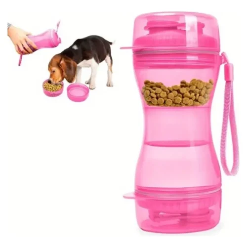 Botella Para Mascota 2 En 1 Dispensador