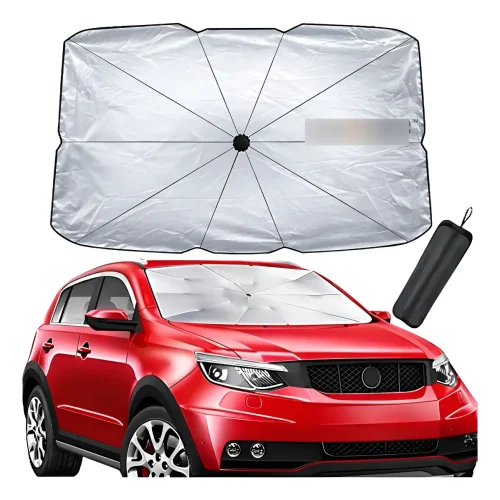 Parasol Parabrisa Forma De Paraguas Portátil + Estuche