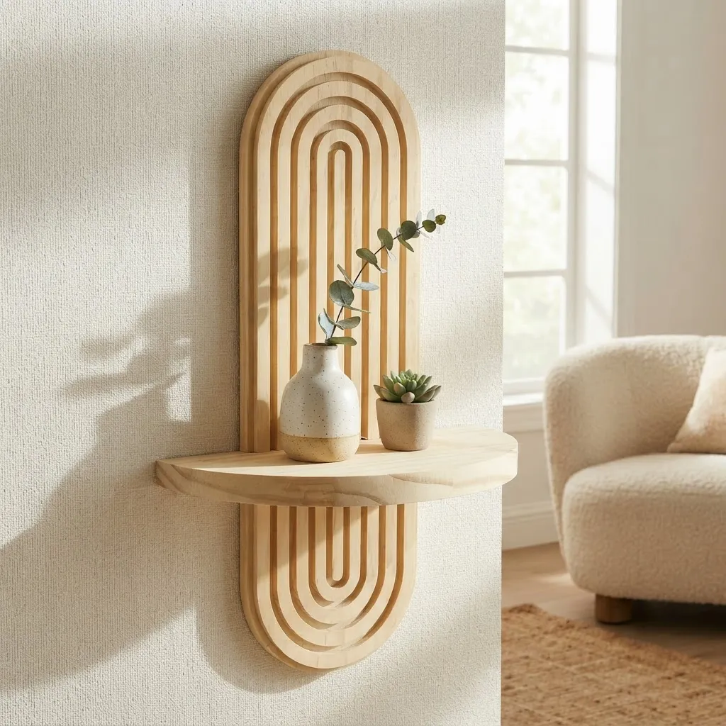 Estante Flotante De Pared Nordico - Imagen 2