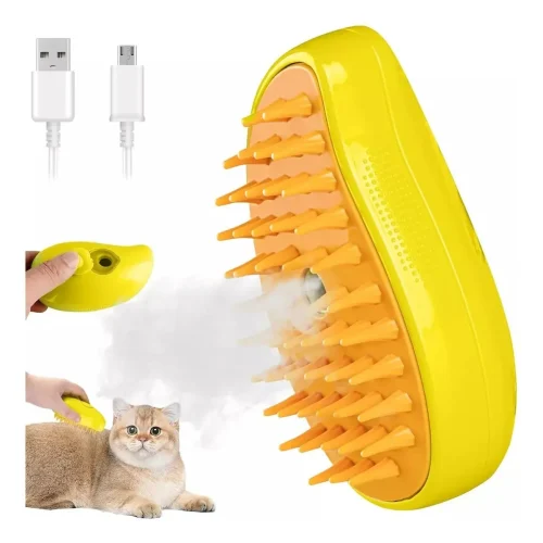 Cepillo De Vapor 3en1 Masajeador Para Mascotas Perros Gatos