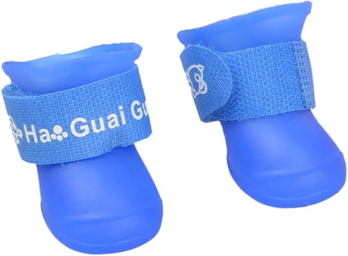 Botitas De Lluvia Impermeables Silicona Para Perro - Imagen 4