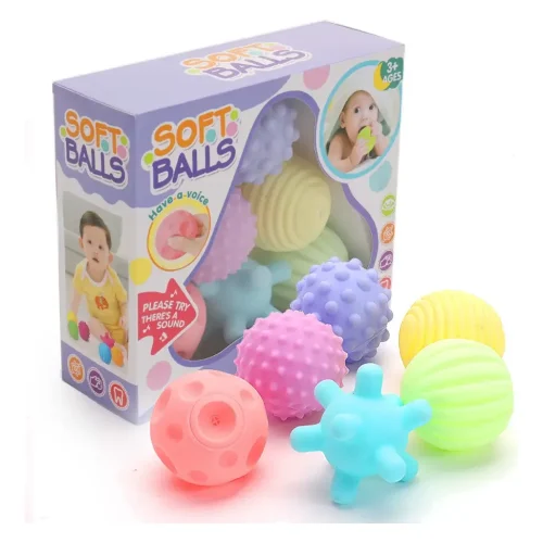 Set x6 Pelotas Sensoriales Para Bebés