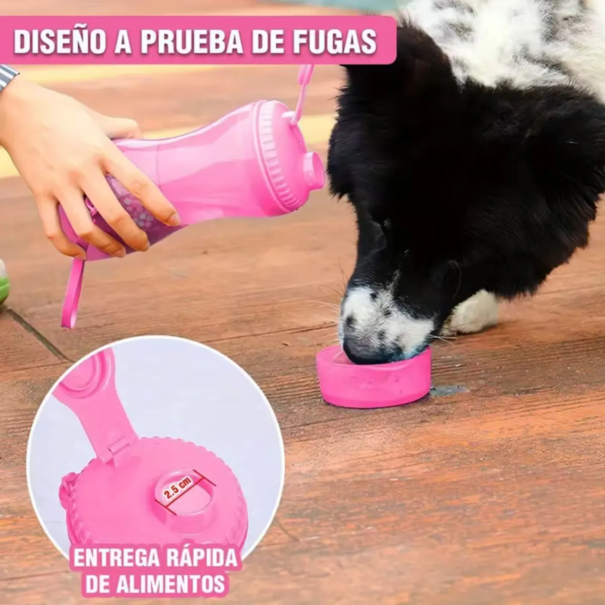 Botella Para Mascota 2 En 1 Dispensador - Imagen 3
