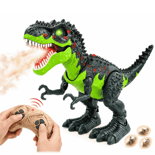 Dinosaurio Rc Con Fuego Simulado Luces Y Sonido